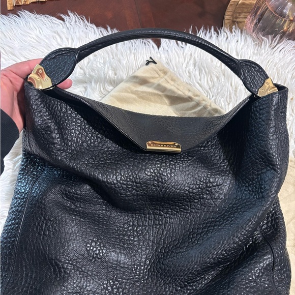 Burberry Textured Black Hobo Bag - Picture 2 of 8